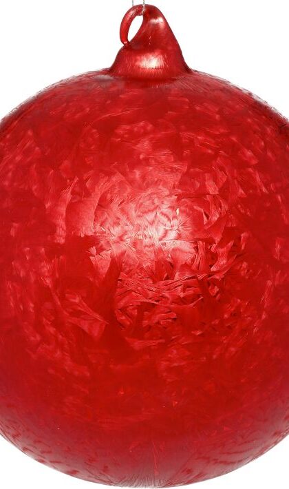 Frosted Ball Ornament - 6 Inches, Set of 4