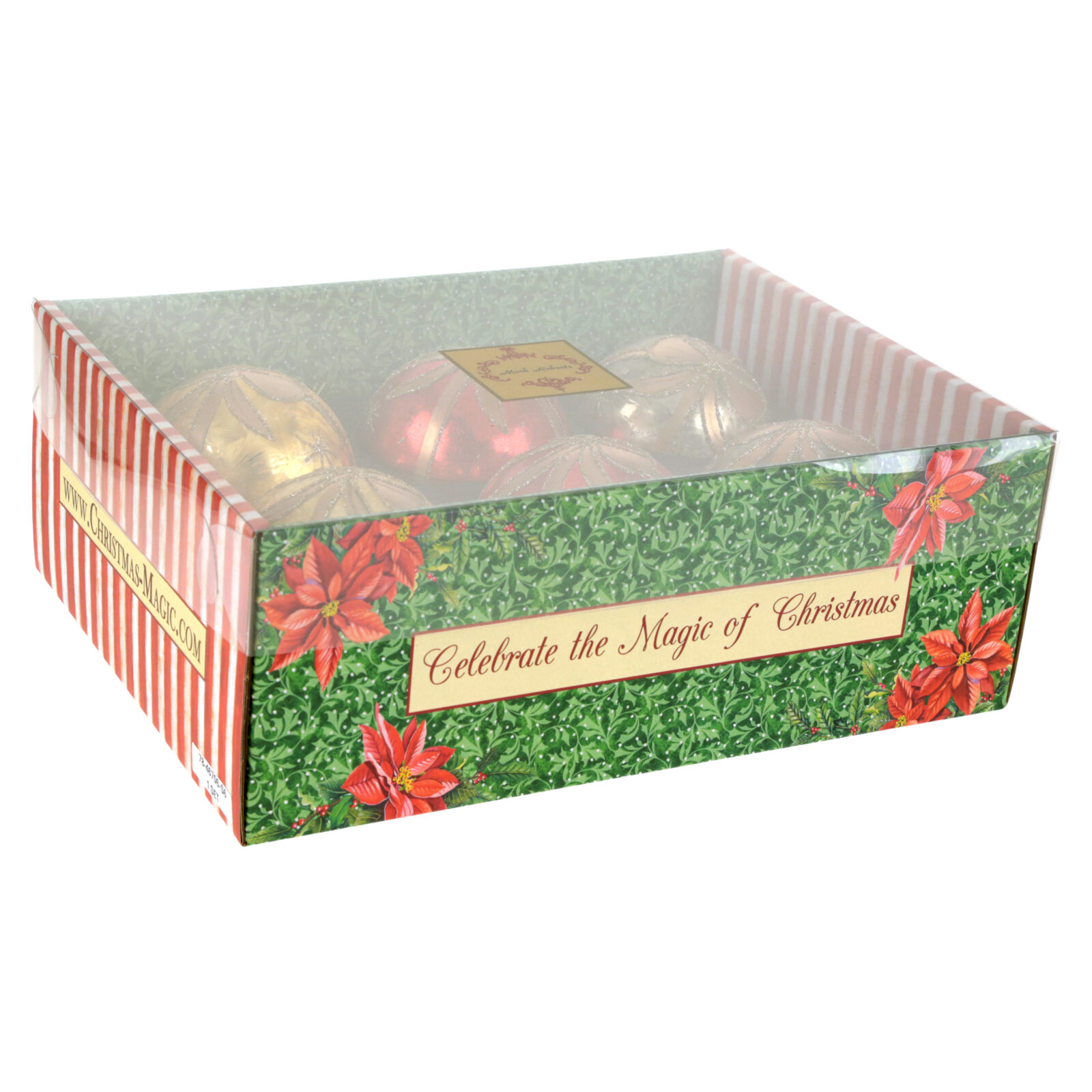 Ribboned Ornament, Assortment of 3 - 4 Inches, Set of 6 - Image 2