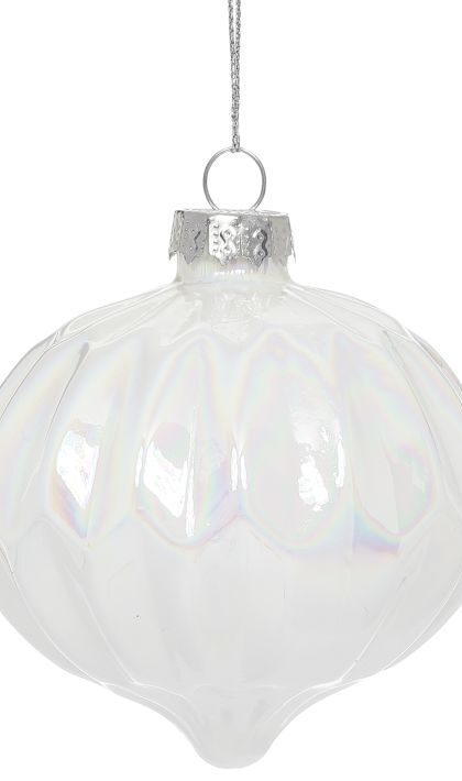 Iced Embossed Ornament - 3 Inches, Set of 12