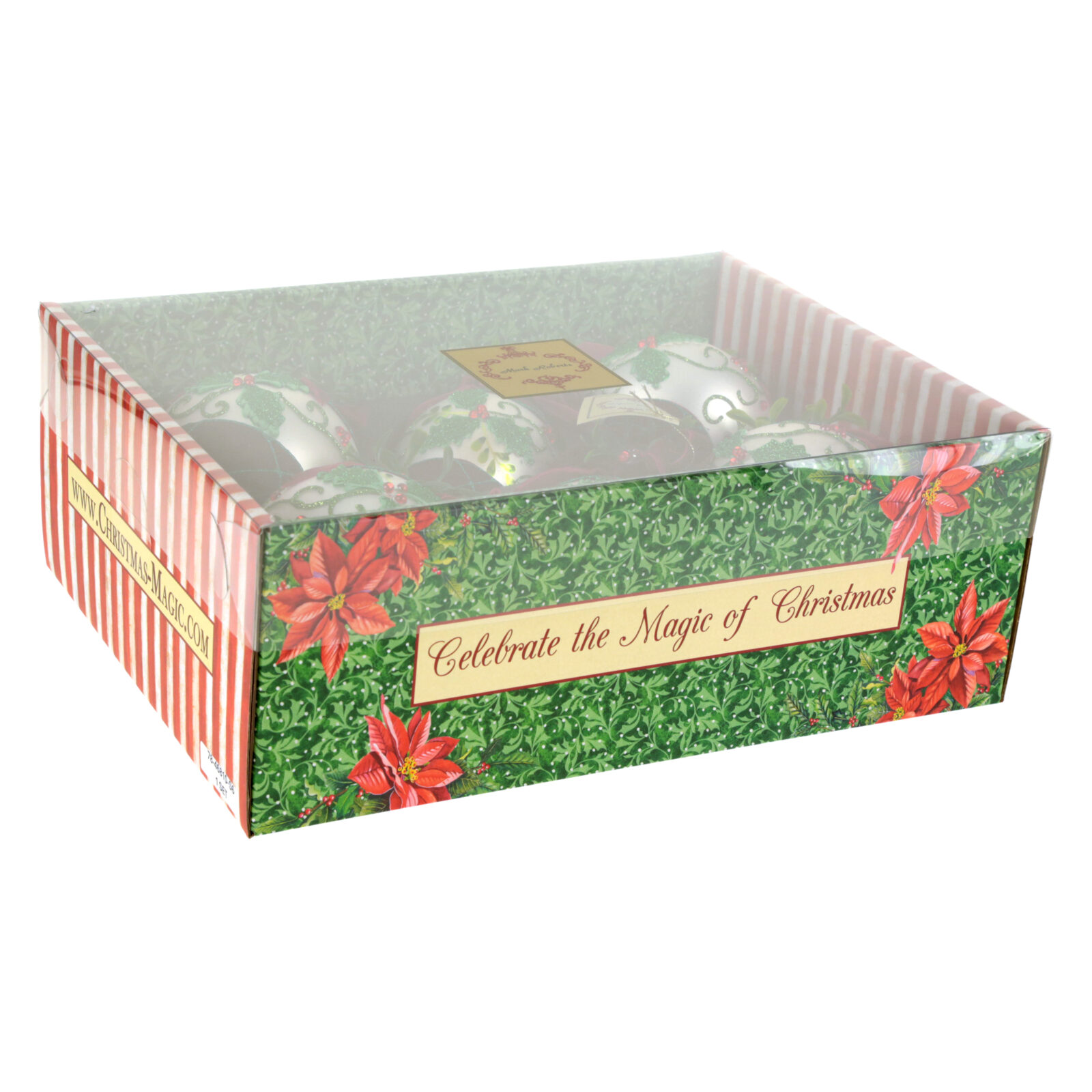 Ribboned Holly Berry Ornament,  Assortment of 3 - 4-5 Inches, Set of 6 - Image 2