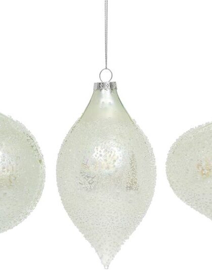 Crackled Dots  Ornament, Assortment of 3 - 4-6 Inches, Set of 6