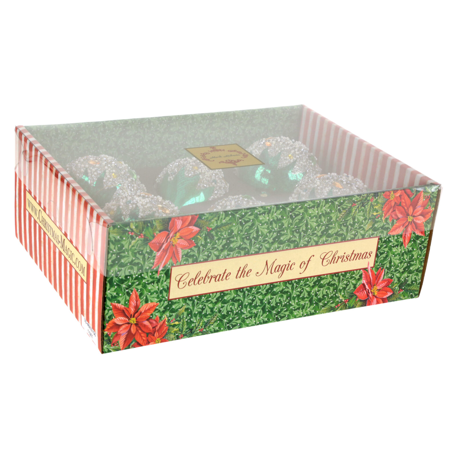 Banded Floral  Ornament, Assortment of 3 - 4-5 Inches, Set of 6 - Image 2