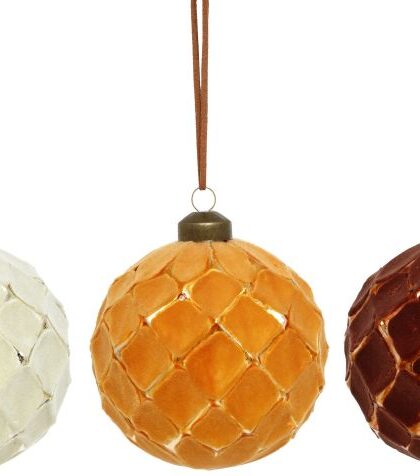 Antique Harleqiun Ball Ornament, Assortment of 3 - 4 Inches, Set of 12