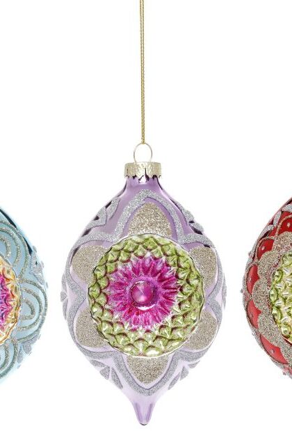 Pastel Egg Ornament, Assortment of 3 - 5 Inches, Set of 6