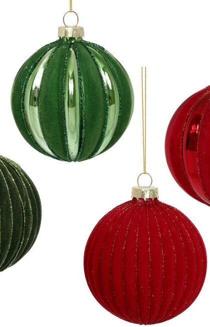 Christmas Stripe Ornaments, Set of 4-3Inches