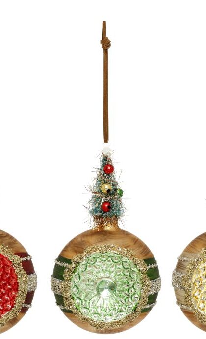 Christmas Tree Ball Ornaments, Set of 3 - 3 Inches