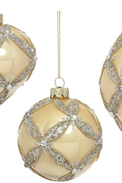 Fancy Diamond Ornaments, Set of 3 - 3-4 Inches