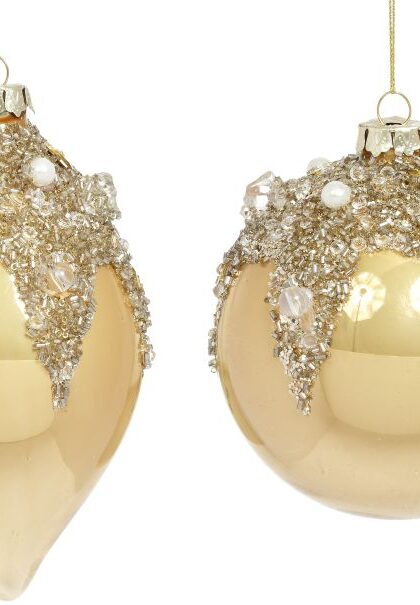Elegant Fancy Ornaments, Set of 2 - 4-6 Inches