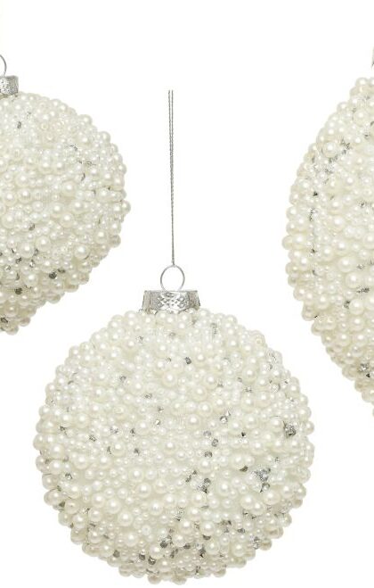 Elegant Fancy Ornaments, Set of 3 - 4 Inches