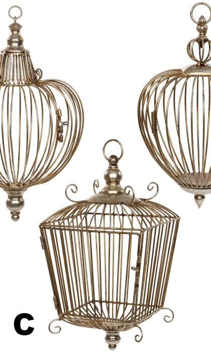 Hanging Cage Decor - 16 Inches, Set of 3