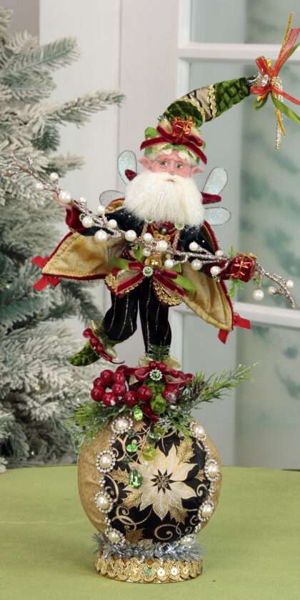 AI-57564 Stocking Fairy on a Globe 17 Inches - Signed by Mark Roberts, Free Shipping