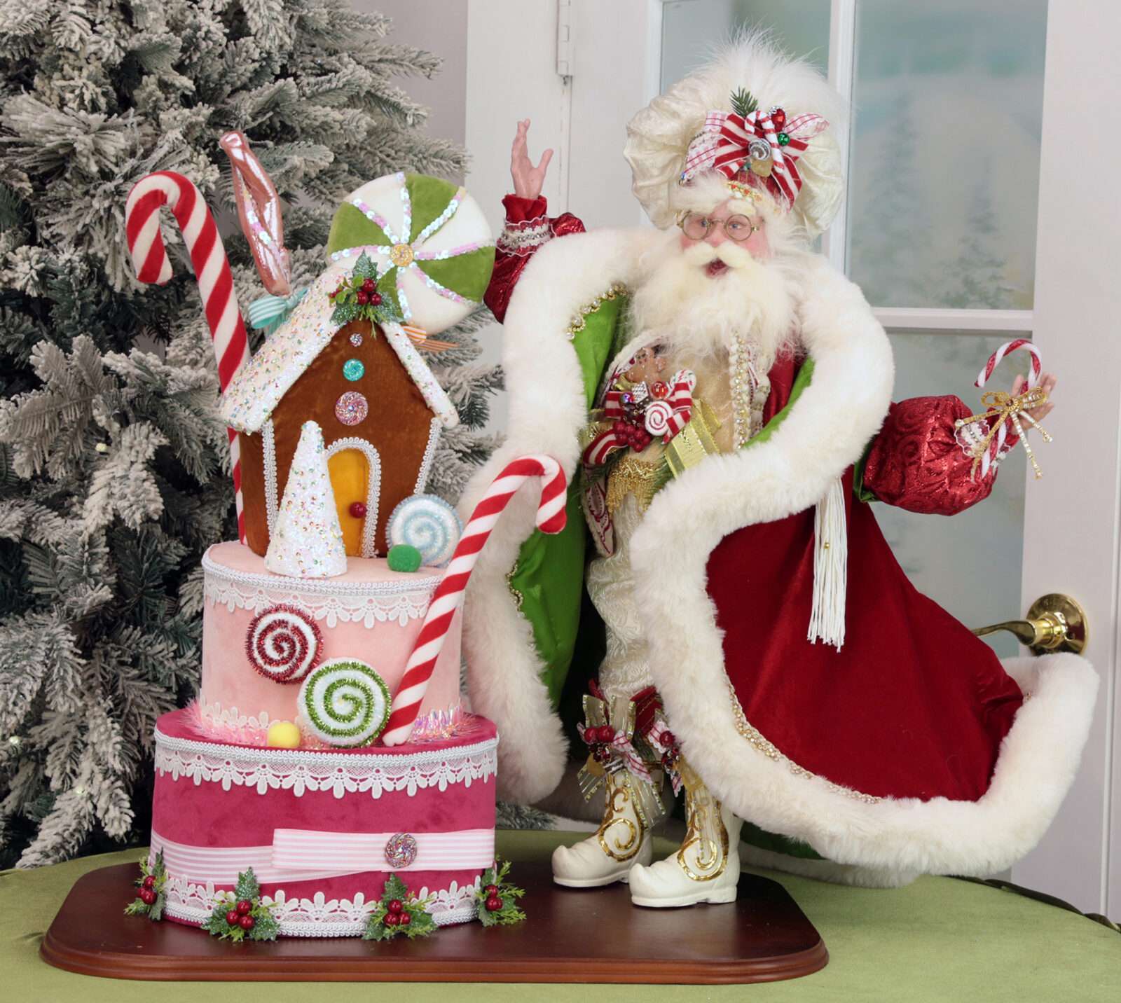 Christmas Santa Cake - Two Pieces Made - FREE SHIPPING