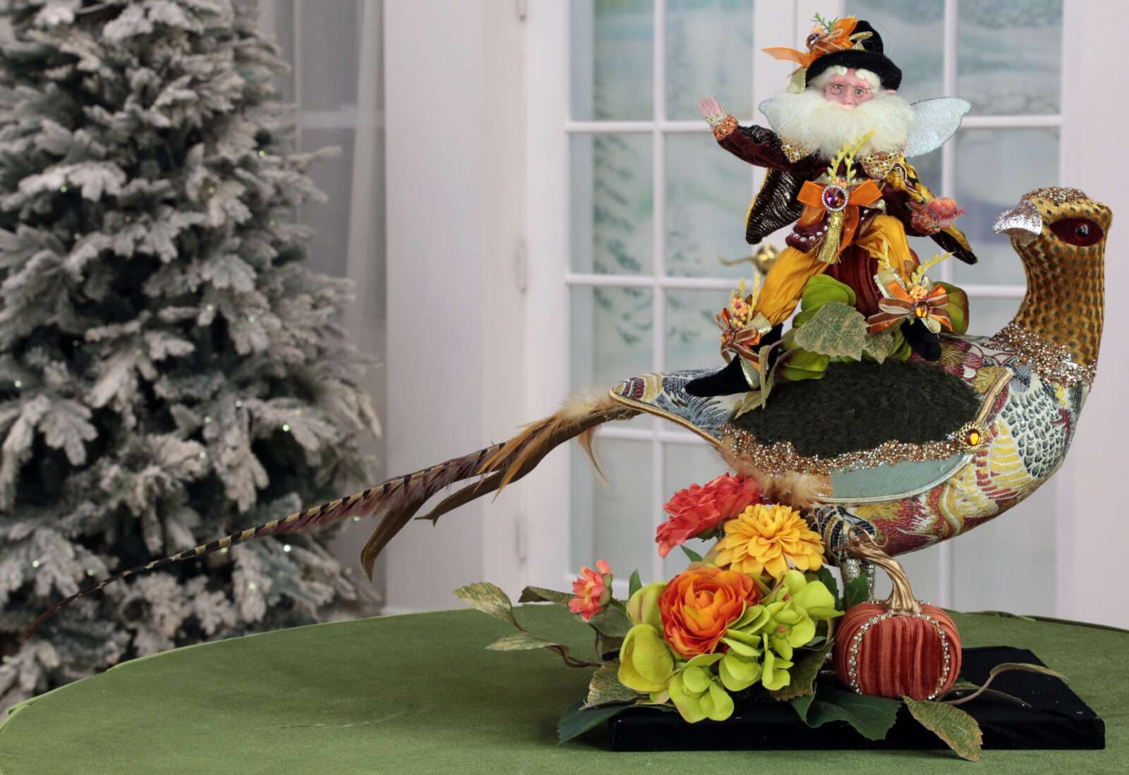 Signed by Mark, Thanksgiving Fairy on Pheasant 19.5",  AI-57620