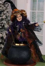 Wicked Witch with Cauldron 21.5" - One of a Kind - FREE SHIPPING