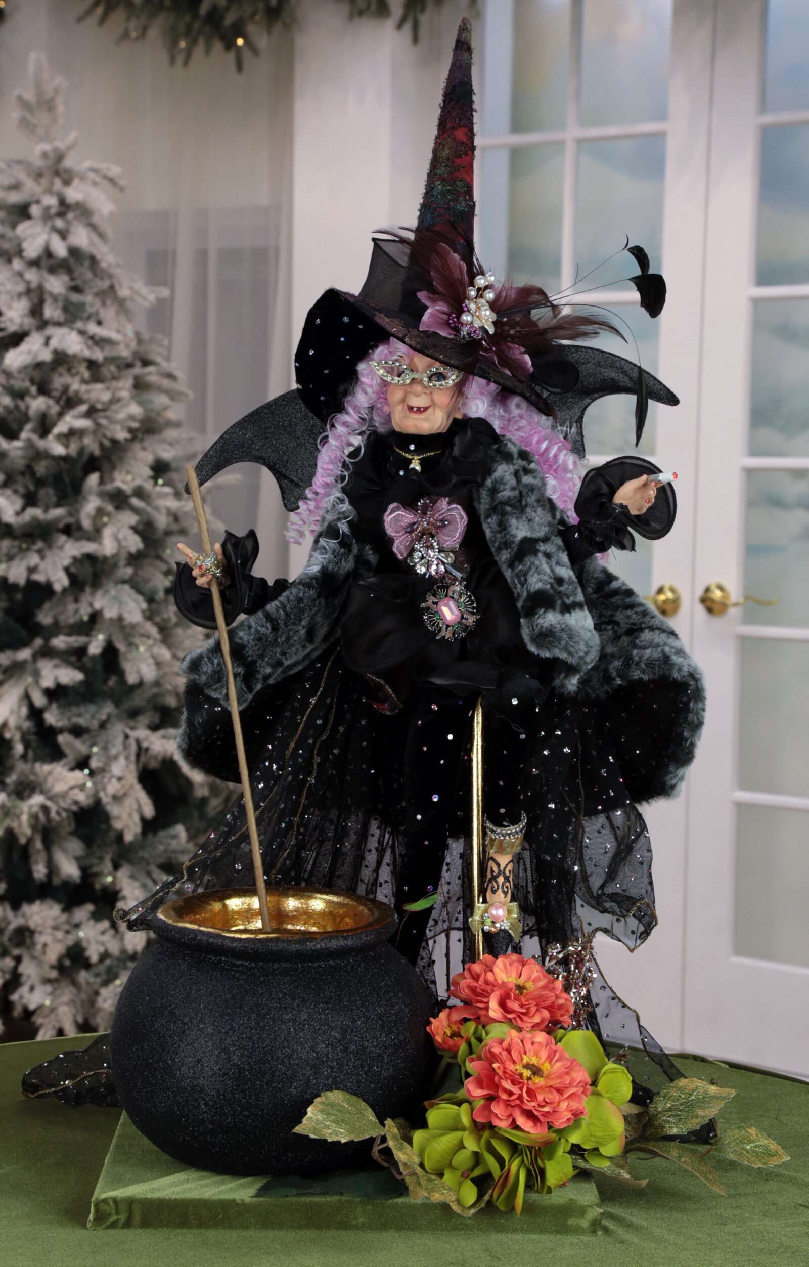 Scandalous Witch with Couldron 30 Inches Free Shipping