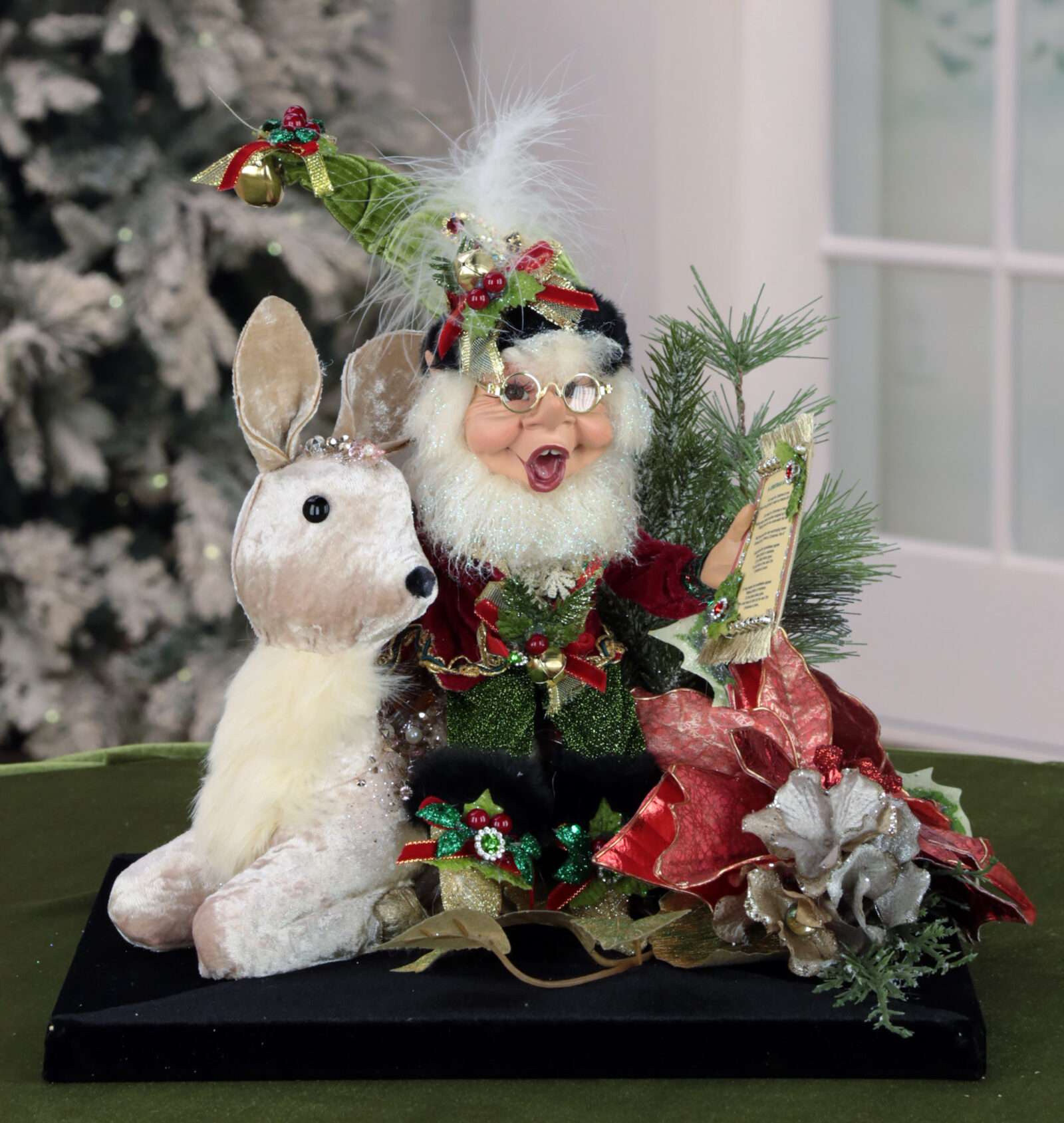 Caroling Elf with Deer