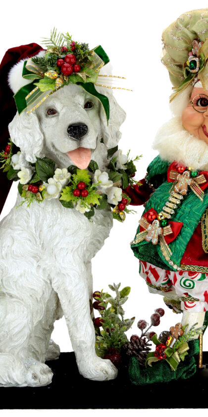 Christmas Cookie Elf with Dog, 20.5" AI-57680, Very limited