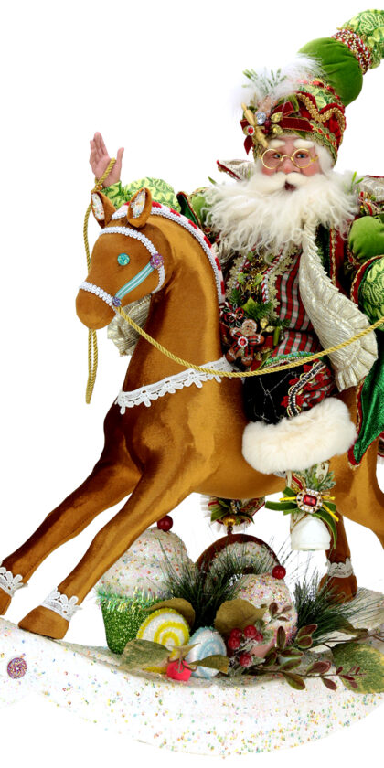 Gingerbread Santa On Rocking Horse 30" - 15 Pieces Made - FREE SHIPPING