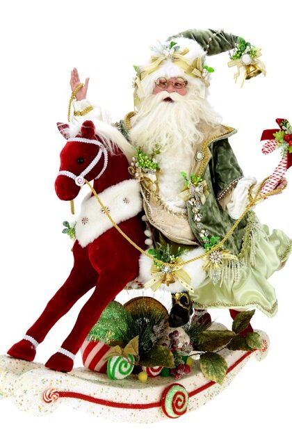 **SIGNED** UNDER THE MISTLETOE SANTA ON ROCKING HORSE (Signed by Mark Roberts), AI-57694