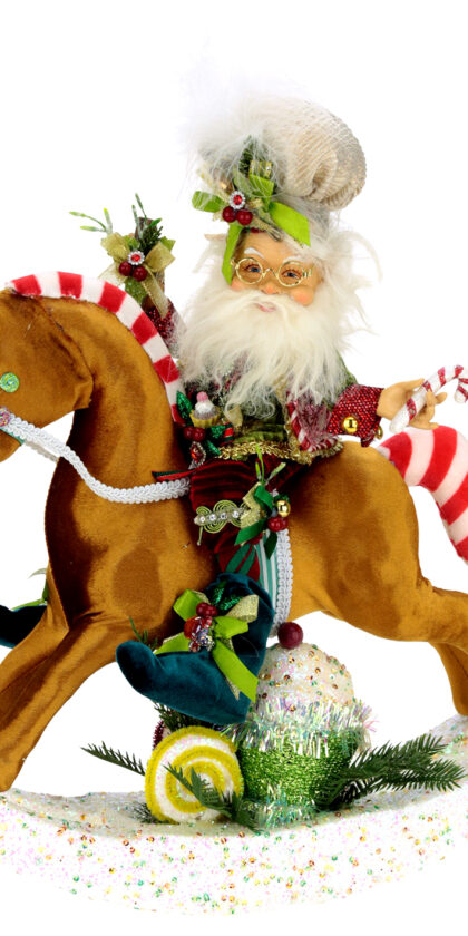 Sugar & Spice Elf on Rocking Horse 17", AI-57698