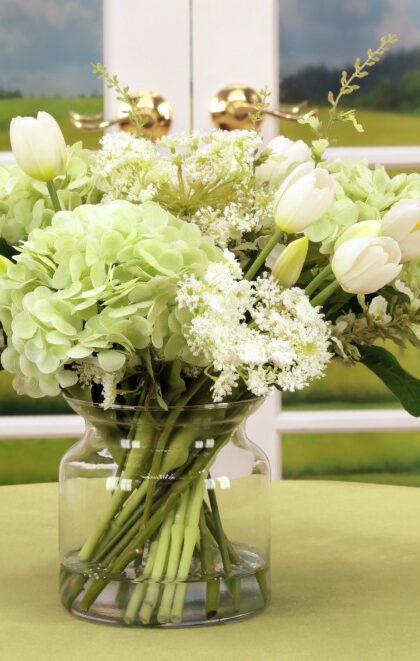 Tulip Hydrangea Jar - 14 Inches, AI-69248