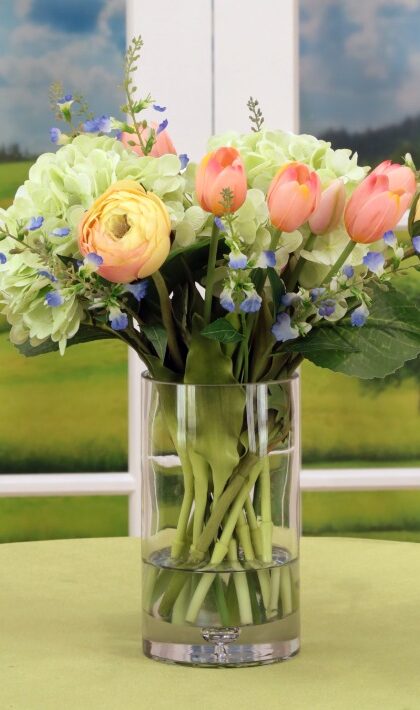 Tulip Hydrangea Bouquet - 15 Inches